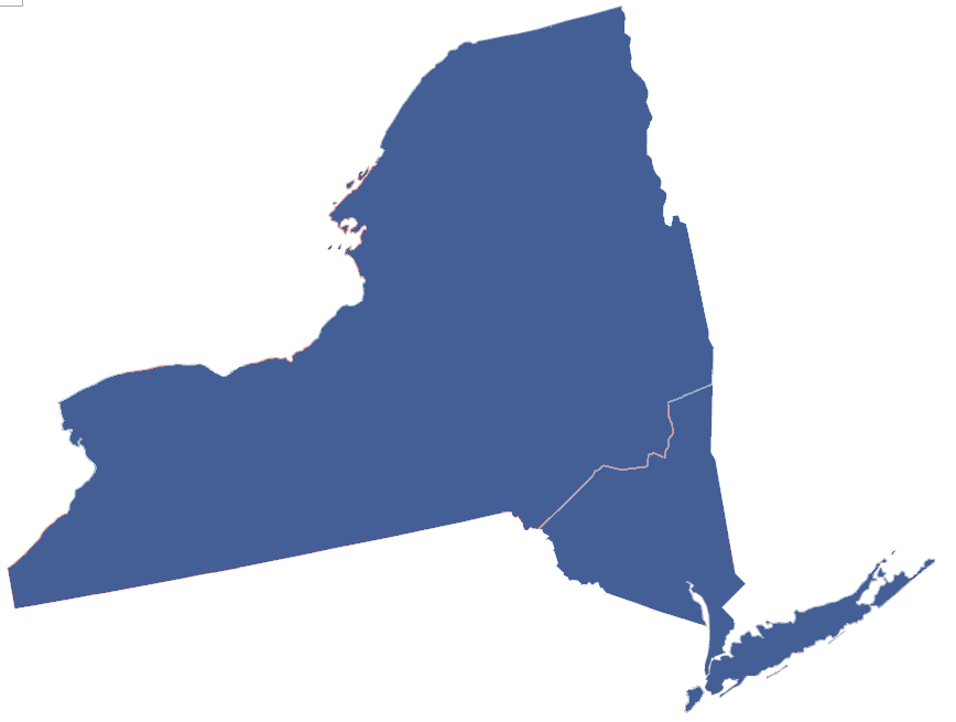 Actual 2012 presidential election by upstate/downstate