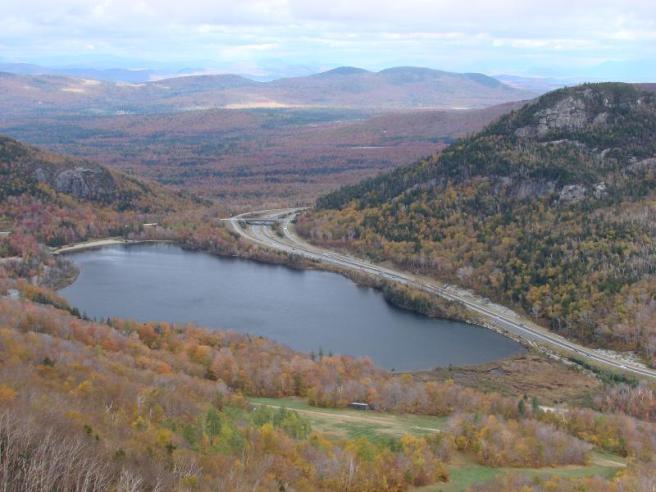View of Echo Lake from Cannon Mountain