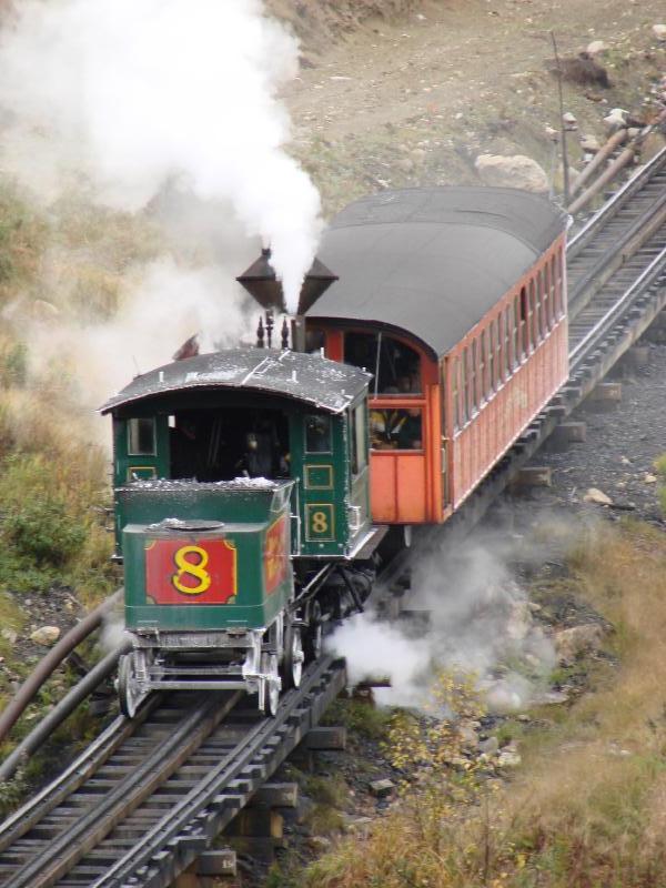 Train Returning from the Top of Mt Washington