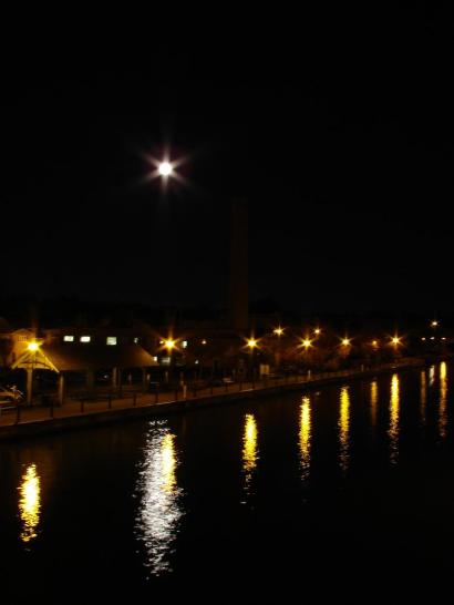 The Moon Reflected In the Canal
