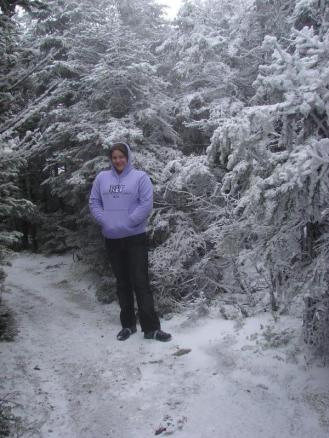 Rachel at the Top of Cannon Mountain